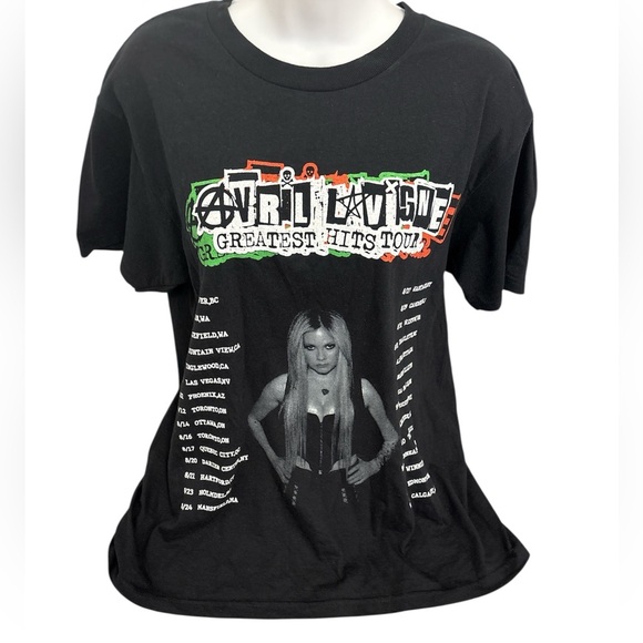 Vintage Avril Lavigne Band Shirt Greatest Hits Tour Tee Medium Rock Tee - Picture 14 of 15
